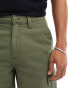 ASOS DESIGN baggy cargo trouser with knee pleats in khaki