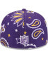 Фото #3 товара Men's Purple Minnesota Vikings Paisley 59Fifty Fitted Hat