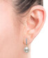 ფოტო #2 პროდუქტის Cultured Freshwater Pearl (8mm) & Diamond (1/6 ct. t.w.) Drop Earrings in 14k Gold, Created for Macy's