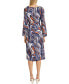 Women's Tie-Waist Wavy-Print Dress