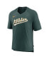 ფოტო #3 პროდუქტის Men's Green Oakland Athletics Authentic Collection Pregame Raglan Performance V-Neck T-shirt