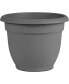 AP20908 Ariana Plastic Planter w/ Self-Watering Disk, Charcoal, 20 inches