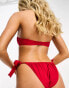 Фото #2 товара & Other Stories adjustable bow bikini briefs in red