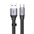 Фото #1 товара Simple płaski kabel przewód USB USB-C 5A 40W Quick Charge 3.0 QC 3.0 23cm szary