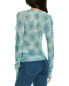 Фото #2 товара Rebecca Taylor Astera Fleur Ruched Wool-Blend Cardigan Women's Blue S