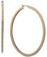 Crystal Pavé Large Hoop Earrings, 2.3"