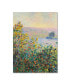 Фото #1 товара Monet 'Flower Beds At Vetheuil' Canvas Art - 19" x 14" x 2"