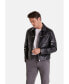 Фото #2 товара Men's Leather Fashion Jacket, Black