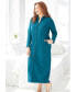 ფოტო #2 პროდუქტის Plus Size Plush Zip-Front Robe