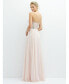 Фото #2 товара Strapless Floral Embroidered Corset Maxi Dress with Chiffon Skirt