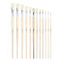 MILAN Polybag 6 Flat Chungking Bristle Paintbrushes For Oil Painting Series 522 Nº 7