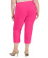 Фото #2 товара Plus Size Mid-Rise Pull-On Capri Pants, Created for Macy's