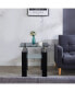 Clear Glass Top Side Table, 24"x24"x24" End Table, Modern Design For Home