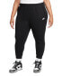 Plus Size Active Sportswear Club Mid-Rise Fleece Jogger Pants