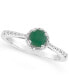 ფოტო #1 პროდუქტის Emerald (1/2 ct. t.w.) and Diamond Accent Ring in Sterling Silver (Also Available in Aquamarine)