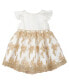 Baby Girls Dress and Faux Fur Jacket, 2 Piece Set