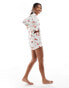 Фото #4 товара Kaiia mix and match pj shorts co-ord in strawberry and bow print