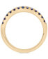 ფოტო #3 პროდუქტის 2-Pc. Set Lab-Grown Sapphire Stack Rings (5/8 ct. t.w.) in 14k Gold-Plated Sterling Silver