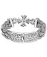 ფოტო #3 პროდუქტის EFFY® Diamond Cross Woven Bracelet (1/3 ct. t.w.) in Sterling Silver & 18k Gold