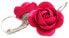 Фото #1 товара Серьги-подвески из сверкающих рубинов цветы