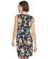 Фото #2 товара Women's Floral-Print Round-Neck Dress