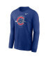 ფოტო #3 პროდუქტის Men's Royal Chicago Cubs Over Arch Performance Long Sleeve T-shirt