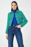 Kadın Yeşil Desenli Ceket 3WAK50073PW
