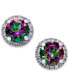 Фото #1 товара Серьги Macy's Mystic Topaz & Diamond Stud