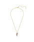 Фото #4 товара Swarovski crystal Swarovski Imitation Pearls, Seahorse, Blue, Gold-Tone Idyllia Pendant Necklace