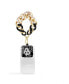 ფოტო #3 პროდუქტის Women's Black and Ivory Acetate with Gold-Tone Alloy Chain Link Wrist Strap designed for Smart Phones