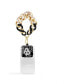 Women's Black and Ivory Acetate with Gold-Tone Alloy Chain Link Wrist Strap designed for Smart Phones