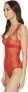 Фото #2 товара Stella McCartney 146117 Women's Stella Lace Bodysuit Color Red Gazania Sz L