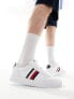 Фото #7 товара Tommy Hilfiger supercup stripe leather trainers in white