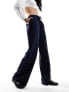 Фото #1 товара Stradivarius tailored pull on trouser in navy