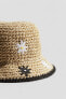 Embroidered Straw Hat