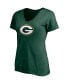 Фото #3 товара Women's Aaron Rodgers Green Green Bay Packers Player Icon Name and Number V-Neck T-shirt