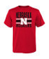 Preschool Boys and Girls Black, Scarlet Nebraska Huskers Fan Wave Short and Long Sleeve T-shirt Combo Pack