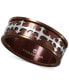 ფოტო #1 პროდუქტის Men's Two-Tone Embellished Ring in Stainless Steel