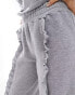 Фото #10 товара ASOS DESIGN wide leg jogger with frill detail in grey marl