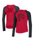 Фото #1 товара Women's Red Texas Tech Red Raiders Gameday Mesh Performance Raglan Hooded Long Sleeve T-shirt