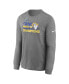 Фото #3 товара Men's Heather Charcoal Los Angeles Rams 2-Time Super Bowl Champions Long Sleeve T-shirt