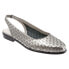 Фото #4 товара Trotters Lucy T1711-033 Womens Gray Narrow Leather Slingback Flats Shoes