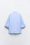 Фото #10 товара Рубашка из смесового льна с подворачиваемыми рукавами ZARA