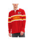 Фото #1 товара Men's Red Kansas City Chiefs Cory Varsity Rugby Long Sleeve T-shirt