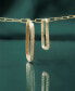 ფოტო #5 პროდუქტის Diamond Rectangular Hoop Earrings (1/4 ct. t.w.) in Gold Vermeil, Created for Macy's