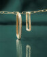 Diamond Rectangular Hoop Earrings (1/4 ct. t.w.) in Gold Vermeil, Created for Macy's