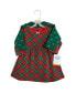 Фото #2 товара Toddler Girls Cotton Dresses, Christmas Plaid 2pck