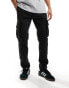 Superdry Core cargo pants in washed black