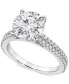 ფოტო #1 პროდუქტის Certified Lab Grown Diamond Pave Set Engagement Ring (3-7/8 ct. t.w.) in 14k White Gold