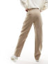 Vero Moda contrast stitch chino trousers in beige